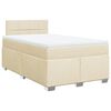 vidaXL Cama box spring con colch&oacute;n tela color crema 120x200 cm