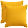 vidaXL Coj&iacute;n 2 uds. HOUTEN Amarillo Claro 80 x 80 cm Lino Sint&eacute;tico