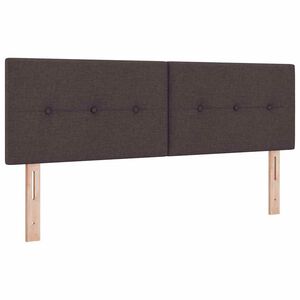 vidaXL Cabecero con cabecera Marr&oacute;n Oscuro 160 cm Cuero sint&eacute;tico
