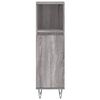 vidaXL Set de muebles de ba&ntilde;o 3 pzas madera contrachapada gris sonoma