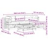 vidaXL Conjunto de Sof&aacute;s de Jard&iacute;n 5 pcs Marr&oacute;n Cera Pino macizo