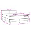 vidaXL Cama box spring con colch&oacute;n y LED terciopelo rosa 160x220 cm