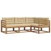 vidaXL Conjunto de sof&aacute;s de exterior 4 uds. Natural y Beige
