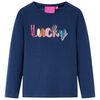 vidaXL Camiseta infantil de manga larga azul marino 116