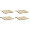 vidaXL Cojines de silla de jardín 4 uds tela beige 40x40x4 cm