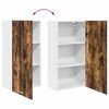 vidaXL Mueble colgante con puerta Roble Ahumado y 50 x 31 x 100 cm