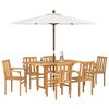 vidaXL Conjunto de Comedor de Jard&iacute;n 7 pcs Marr&oacute;n