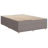 vidaXL Cama box spring con colch&oacute;n tela gris taupe 160x200 cm