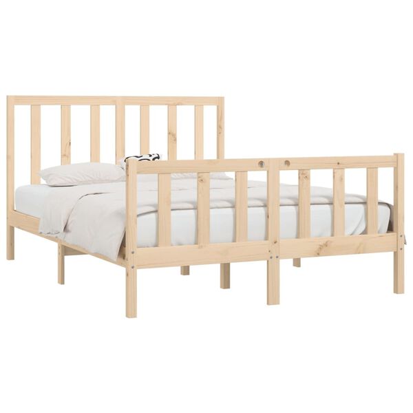 vidaXL Estructura de cama madera maciza 150x200 cm