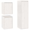 vidaXL Muebles para TV 3 piezas madera maciza de pino blanco