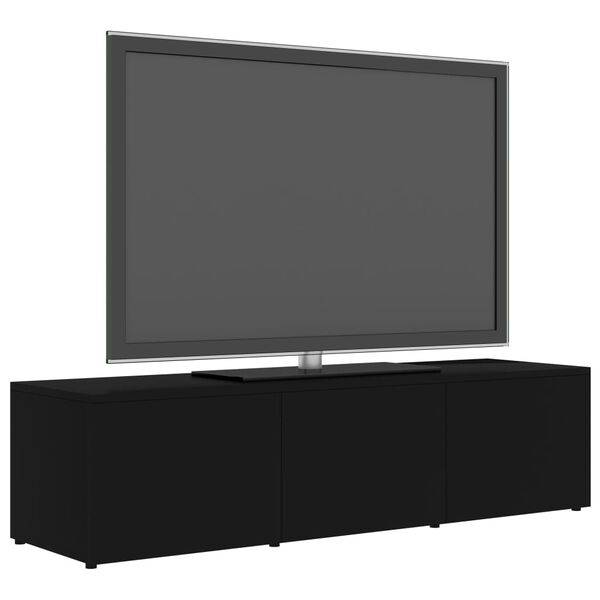 vidaXL Mueble para TV madera contrachapada negro 120x34x30 cm