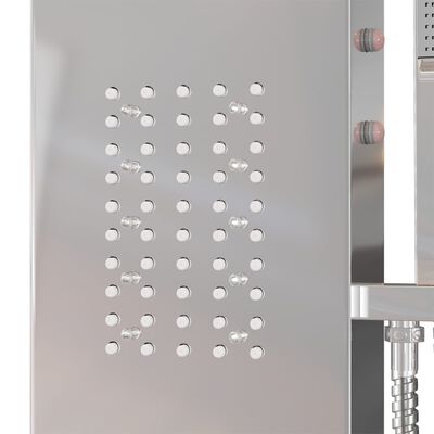 vidaXL Sistema de panel de ducha acero inoxidable curvado