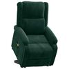 vidaXL Sill&oacute;n de masaje elevable terciopelo verde oscuro