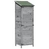vidaXL Cobertizo de Jard&iacute;n Gris 59,5 x 56 x 176,5 cm