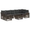 vidaXL Conjunto de sof&aacute;s de jard&iacute;n 8 uds. Gris rat&aacute;n sint&eacute;tico