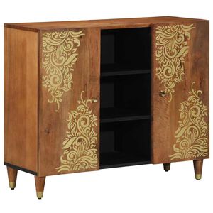 vidaXL Aparador Marr&oacute;n 90 x 33 x 75 cm Madera de mango maciza