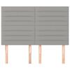 vidaXL Cabecero de cama gris claro 144x5x118/128 cm de tela