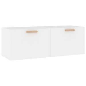 vidaXL Armario de pared madera contrachapada blanco 100x36,5x35 cm