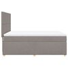 vidaXL Cama box spring con colch&oacute;n tela gris taupe 140x190 cm