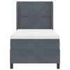 vidaXL Cama tipo Box Spring con LED Gris oscuro 90 x 200 cm Terciopelo