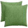 vidaXL Cojines de sofá 2 pcs Verde claro 50 x 50 cm Tela de pana