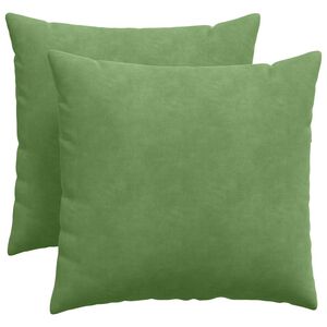 vidaXL Cojines de sof&aacute; 2 pcs Verde claro 50 x 50 cm Tela de pana