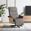 vidaXL Sill&oacute;n reclinable de masaje con reposapi&eacute;s tela gris taupe
