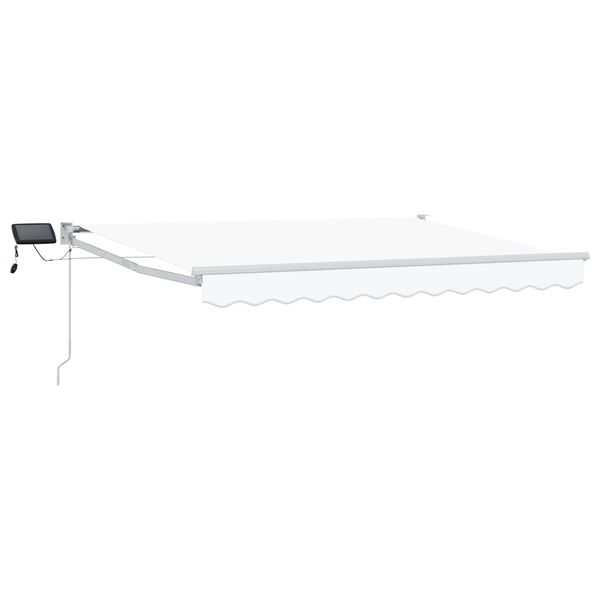 vidaXL Toldo manual retr&aacute;ctil con LEDs 3 x 2,5 m