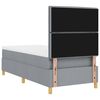 vidaXL Cama tipo Box Spring con colchón Gris claro 90 x 190 cm tela