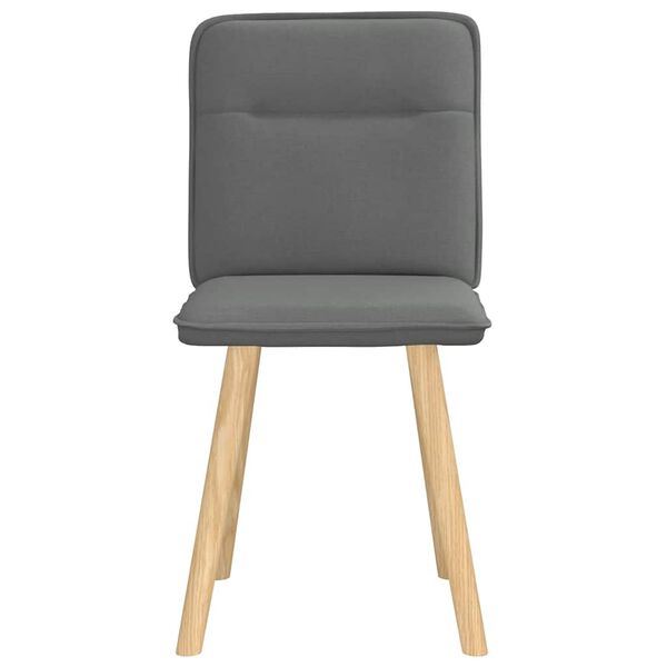 vidaXL Sillas de comedor 2 unidades tela gris oscuro