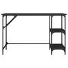 vidaXL Escritorio de metal y madera de ingenier&iacute;a negro 120x50x75 cm