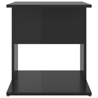 vidaXL Mesa auxiliar madera contrachapada negro brillante 45x45x48 cm