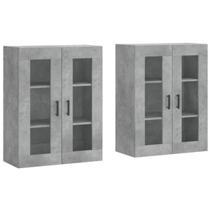 vidaXL Armarios de pared 2 uds madera de ingenier&iacute;a gris hormig&oacute;n