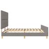vidaXL Estructura de cama con cabecera Taupé 200 x 200 cm tela