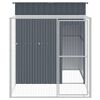 vidaXL Gallinero con corral acero galvanizado gris 165x251x181 cm