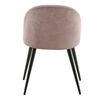 Venture Home Sillas comedor 2 uds Velvet terciopelo negro y rosa
