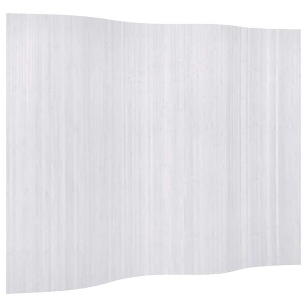 vidaXL Biombo divisor bambú blanco 250x165 cm