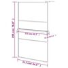 vidaXL Mampara ducha con estante vidrio ESG y aluminio negro 115x195cm