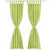 vidaXL Cortinas de micro-raso con bucles 2 unidades 140x175cm verde