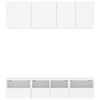 vidaXL Muebles de TV de pared 5 piezas madera de ingenier&iacute;a blanco