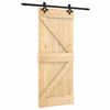 vidaXL Puerta Corredera Natural y negro 85 x 210 cm