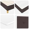 vidaXL Cama tipo Box Spring Marr&oacute;n Oscuro 160 x 200 cm tela