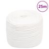 vidaXL Cuerda de barco polipropileno blanco intenso 10 mm 25 m