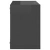 vidaXL Estantes cubo de pared 6 unidades gris brillo 22x15x22 cm