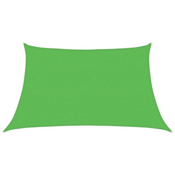 vidaXL Toldo de vela HDPE verde claro 160 g/m² 3/4x2 m
