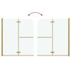 vidaXL Mampara de ducha plegable 2 paneles ESG 120x140 cm