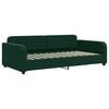 vidaXL Sof&aacute; cama sin colch&oacute;n terciopelo verde oscuro 100x200 cm