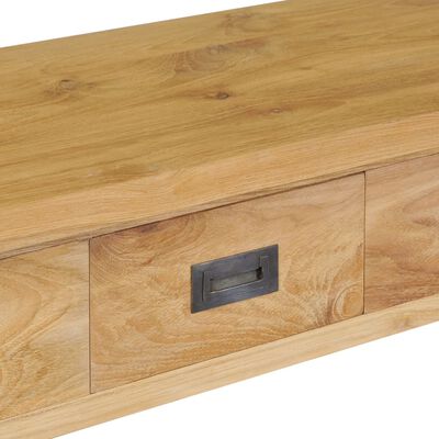 vidaXL Mesa consola madera de teca maciza 90x30x80 cm