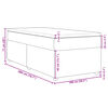 vidaXL Cama box spring con colchón tela marrón oscuro 100x200 cm