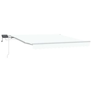 vidaXL Toldo retr&aacute;ctil Blanco 350 x 250 cm Tela y Aluminio